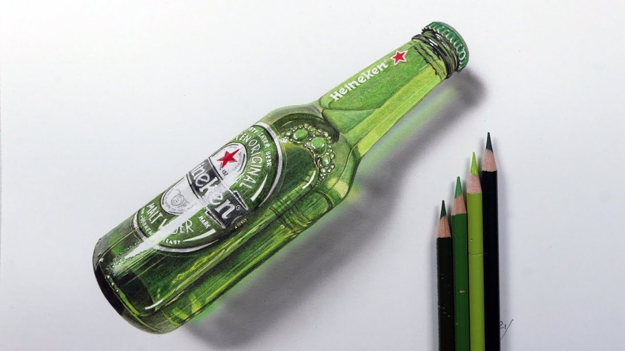 how to draw a beer bottle